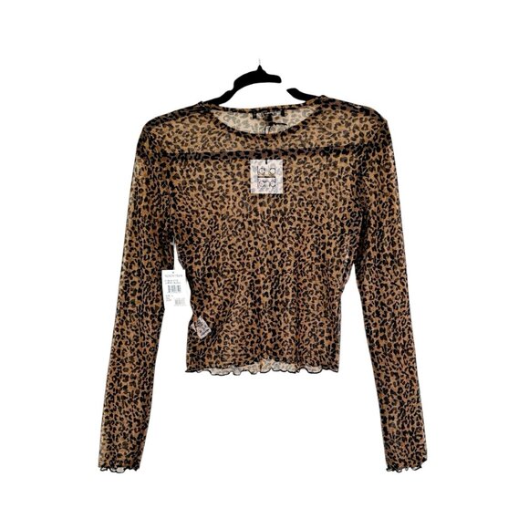 La La Land Creative Animal Print Mesh Top - Picture 5 of 5
